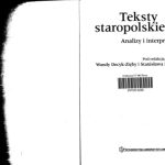 خرید و دانلود نسخه کامل کتاب Teksty staropolskie: analizy i interpretacje