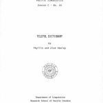 خرید و دانلود نسخه کامل کتاب Telefol Dictionary