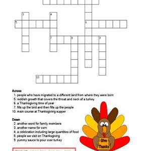 خرید و دانلود نسخه کامل کتاب Thanksgiving Day – crosswords, worksheets