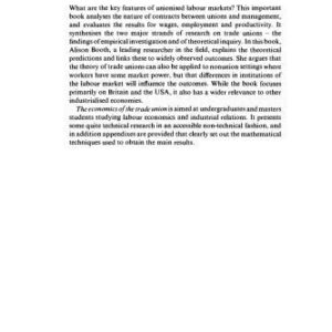 خرید و دانلود نسخه کامل کتاب The Economics of the Trade Union