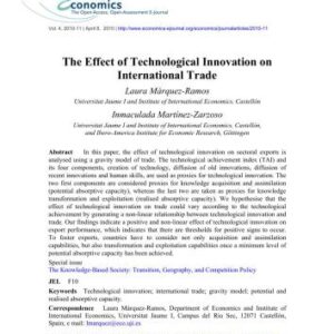 خرید و دانلود نسخه کامل کتاب The Effect of Technological Innovation on International Trade
