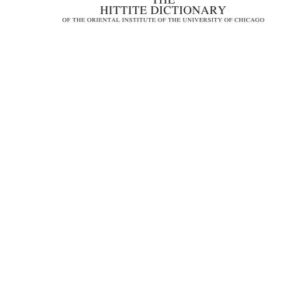 خرید و دانلود نسخه کامل کتاب The Hittite dictionary