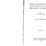 خرید و دانلود نسخه کامل کتاب The Language of the Pentateuch in its Relation to Egyptian. Part 1