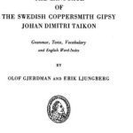 خرید و دانلود نسخه کامل کتاب The language of the Swedish coppersmith Gipsy Johan Dimitri Taikon