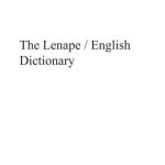 خرید و دانلود نسخه کامل کتاب The Lenape / English Dictionary