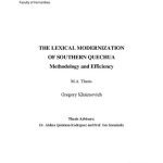 خرید و دانلود نسخه کامل کتاب The lexical modernization of Southern Quechua : methodology and efficiency