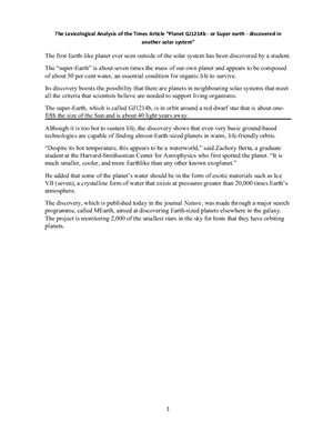 خرید و دانلود نسخه کامل کتاب The Lexicological Analysis of the Times Article Planet GJ1214b – or Super earth – discovered in another solar system_68c2ba7aba60b.jpeg خرید و دانلود نسخه کامل کتاب The Lexicological Analysis of the Times Article Planet GJ1214b – or Super earth – discovered in another solar system