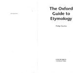 خرید و دانلود نسخه کامل کتاب The Oxford Guide to Etymology