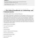 خرید و دانلود نسخه کامل کتاب The Oxford Handbook of Juvenile Crime and Juvenile Justice