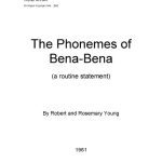 خرید و دانلود نسخه کامل کتاب The phonemes of Bena-Bena (a routine statement)