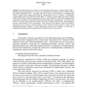 خرید و دانلود نسخه کامل کتاب The Phonological Stem in Kinande