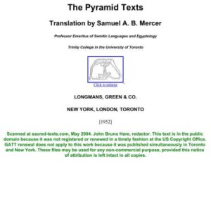 خرید و دانلود نسخه کامل کتاب The Pyramid Texts