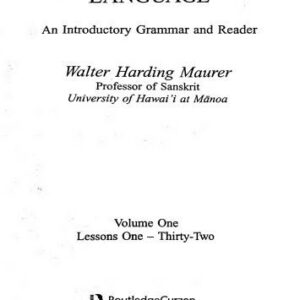 خرید و دانلود نسخه کامل کتاب The Sanskrit Language: A Grammar and Reader