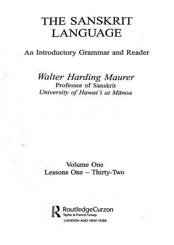 خرید و دانلود نسخه کامل کتاب The Sanskrit Language: A Grammar and Reader_68b9009befb3b.jpeg خرید و دانلود نسخه کامل کتاب The Sanskrit Language: A Grammar and Reader