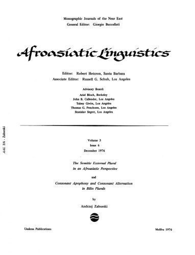 خرید و دانلود نسخه کامل کتاب The Semitic External Plural in an Afroasiatic Perspective