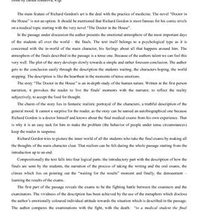 خرید و دانلود نسخه کامل کتاب The stylistic analysis The Doctor in the House by Richard Gordon