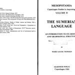 خرید و دانلود نسخه کامل کتاب The Sumerian Language: An Introduction to Its History and Grammatical Structure