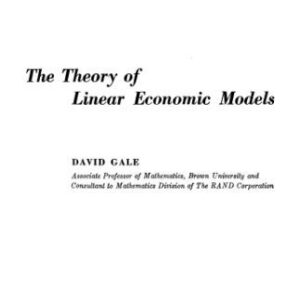 خرید و دانلود نسخه کامل کتاب The theory of linear economic models
