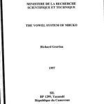 خرید و دانلود نسخه کامل کتاب The Vowel System of Mbuko