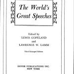 خرید و دانلود نسخه کامل کتاب The World’s Great Speeches