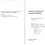 خرید و دانلود نسخه کامل کتاب Theory of Financial Decision Making