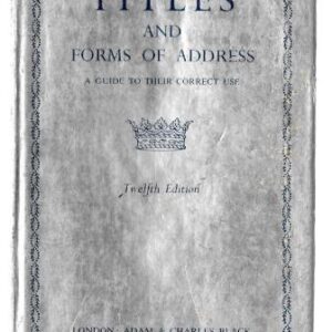 خرید و دانلود نسخه کامل کتاب Titles and Forms of Address