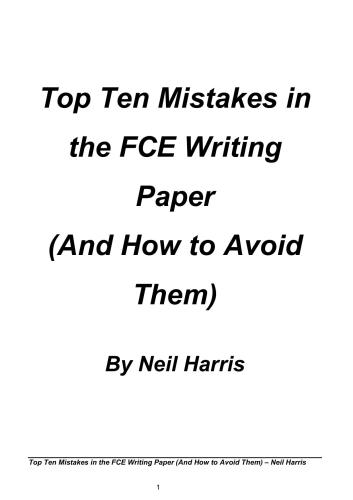 خرید و دانلود نسخه کامل کتاب Top ten mistakes in the FCE writing papers (And How to Avoid Them)_68c0d609e313e.jpeg خرید و دانلود نسخه کامل کتاب Top ten mistakes in the FCE writing papers (And How to Avoid Them)