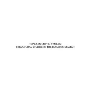 خرید و دانلود نسخه کامل کتاب Topics in Coptic syntax