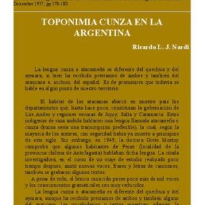 خرید و دانلود نسخه کامل کتاب Toponimia cunza en la Argentina