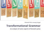 خرید و دانلود نسخه کامل کتاب Transformational grammar. An analysis of some aspects of Kinandi syntax