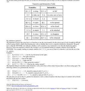 خرید و دانلود نسخه کامل کتاب Transitive VS Intransitive Verbs (table)