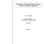 خرید و دانلود نسخه کامل کتاب Translation of Chinese Medical Terms: A Source-Oriented Approach. Vol. 1