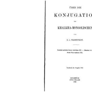 خرید و دانلود نسخه کامل کتاب Über die Konjugation des Khalkha-Mongolischen
