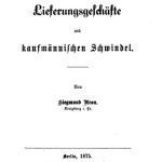 خرید و دانلود نسخه کامل کتاب Ueber Lieferungsgeschäfte und kaufmännischen Schwindel