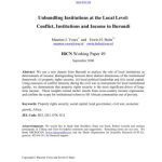 خرید و دانلود نسخه کامل کتاب Unbundling Institutions at the Local Level: Conflict, Institutions and Income in Burundi