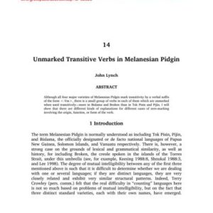 خرید و دانلود نسخه کامل کتاب Unmarked transitive verbs in Melanesian Pidgin