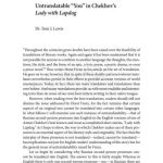 خرید و دانلود نسخه کامل کتاب Untranslatable You in Chekhov’s Lady with Lapdog. 50 (4)