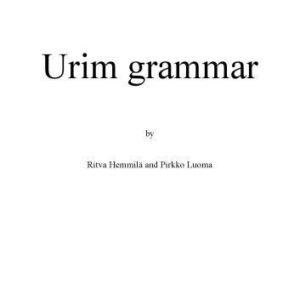 خرید و دانلود نسخه کامل کتاب Urim grammar [draft]