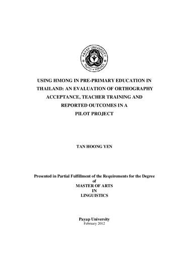خرید و دانلود نسخه کامل کتاب Using Hmong in Pre-Primary Education in Thailand: An Evaluation of Orthography Acceptance, Teacher Training and Reported Outcomes in a Pilot Project_68b701d926ebc.jpeg خرید و دانلود نسخه کامل کتاب Using Hmong in Pre-Primary Education in Thailand: An Evaluation of Orthography Acceptance, Teacher Training and Reported Outcomes in a Pilot Project