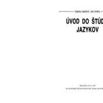 خرید و دانلود نسخه کامل کتاب Úvod do štúdia jazykov