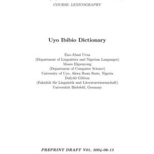 خرید و دانلود نسخه کامل کتاب Uyo Ibibio Dictionary