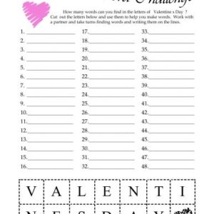 خرید و دانلود نسخه کامل کتاب Valentine Word Challenge