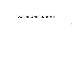 خرید و دانلود نسخه کامل کتاب Value and Income