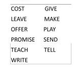 خرید و دانلود نسخه کامل کتاب Verbs which can be followed by 2 objects