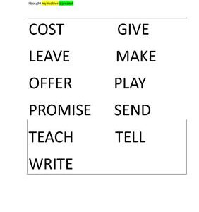 خرید و دانلود نسخه کامل کتاب Verbs which can be followed by 2 objects