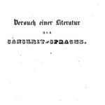 خرید و دانلود نسخه کامل کتاب Versuch einer Literatur der Sanskrit-Sprache
