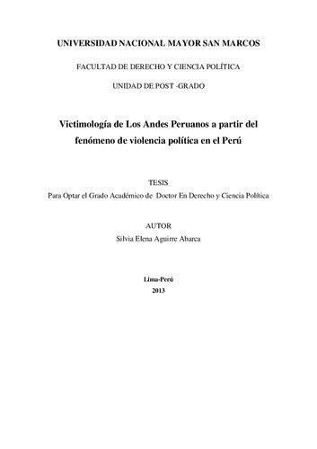 خرید و دانلود نسخه کامل کتاب Victimología de Los Andes Peruanos a partir del fenómeno de violencia política en el Perú_68c66de773820.jpeg خرید و دانلود نسخه کامل کتاب Victimología de Los Andes Peruanos a partir del fenómeno de violencia política en el Perú