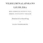 خرید و دانلود نسخه کامل کتاب Vilhelminalapskans ljudlära, med särskild hänsyn till första stavelsens vokaler
