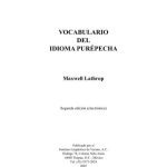 خرید و دانلود نسخه کامل کتاب Vocabulario del idioma purepecha