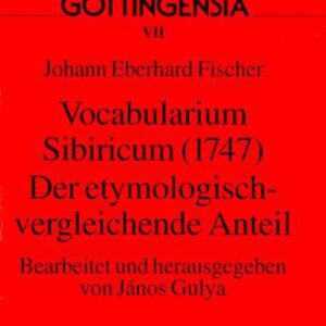 خرید و دانلود نسخه کامل کتاب Vocabularium Sibiricum (1747): Der etymologisch-vergleichende Anteil